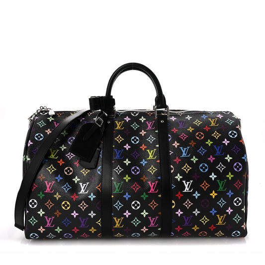 Louis Vuitton  LV X TM Monogram Multicolor Keepall Bandouliere 50 Black
