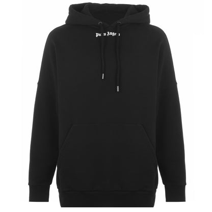 Palm Angels Over The Head Logo Hooded Sweatshirt -Black-