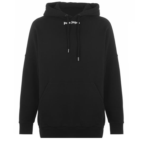 Palm Angels Over The Head Logo Hooded Sweatshirt -Black-